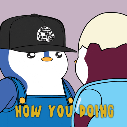 How you doing pudgy penguin GIF